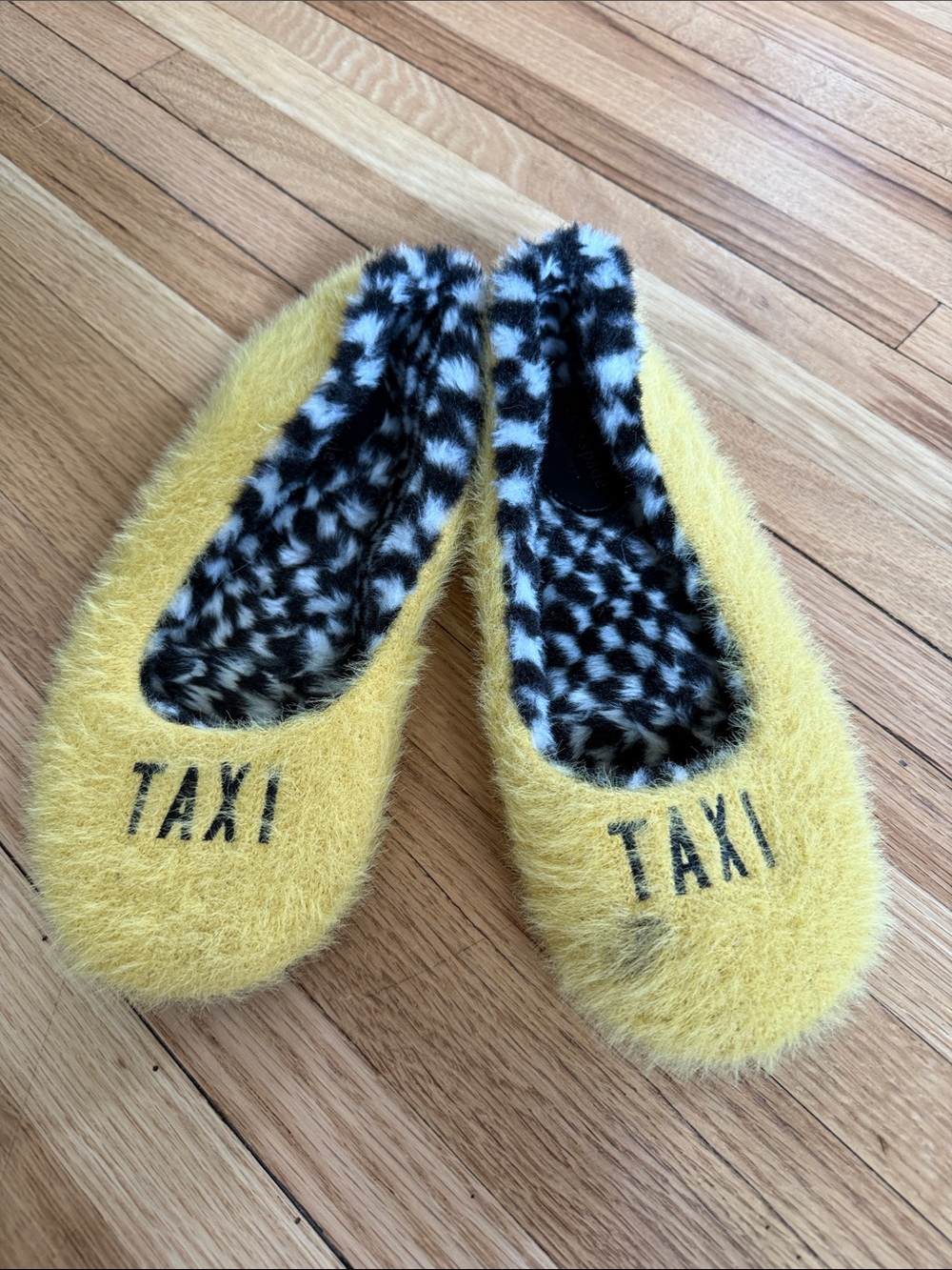 Yellow Fuzzy Taxi Cab Slip-On Kate Spade NYC Slippers